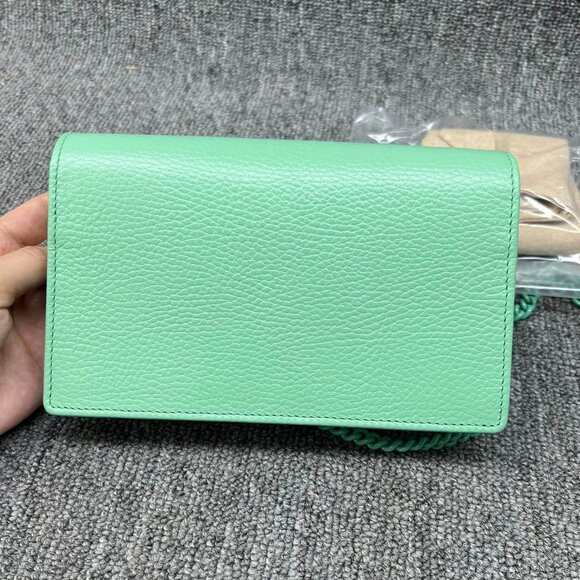 100% Authentic GUCCI Soho Wallet on Chain Leather Shoulder Bag - Picture 2 of 14